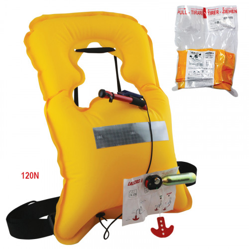 LALIZAS Inflatable Vita Lifejacket, Vacuum Packed, Manual, 120N, ISO, Adult